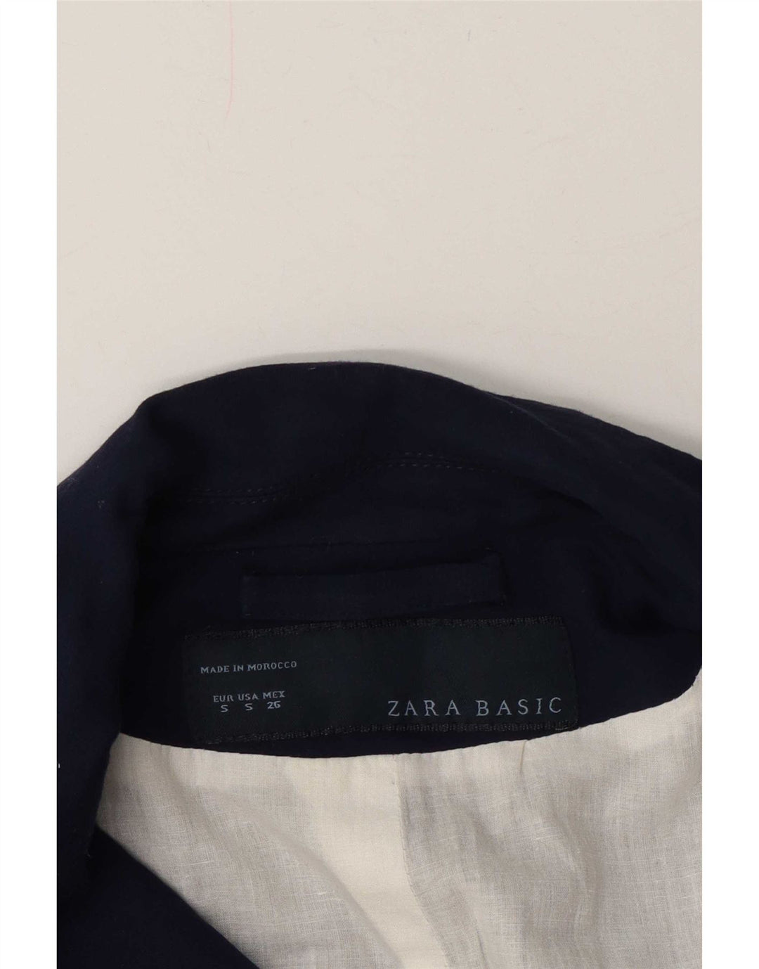 Zara Damen 1-Knopf-Blazerjacke UK 10 Small Marineblau