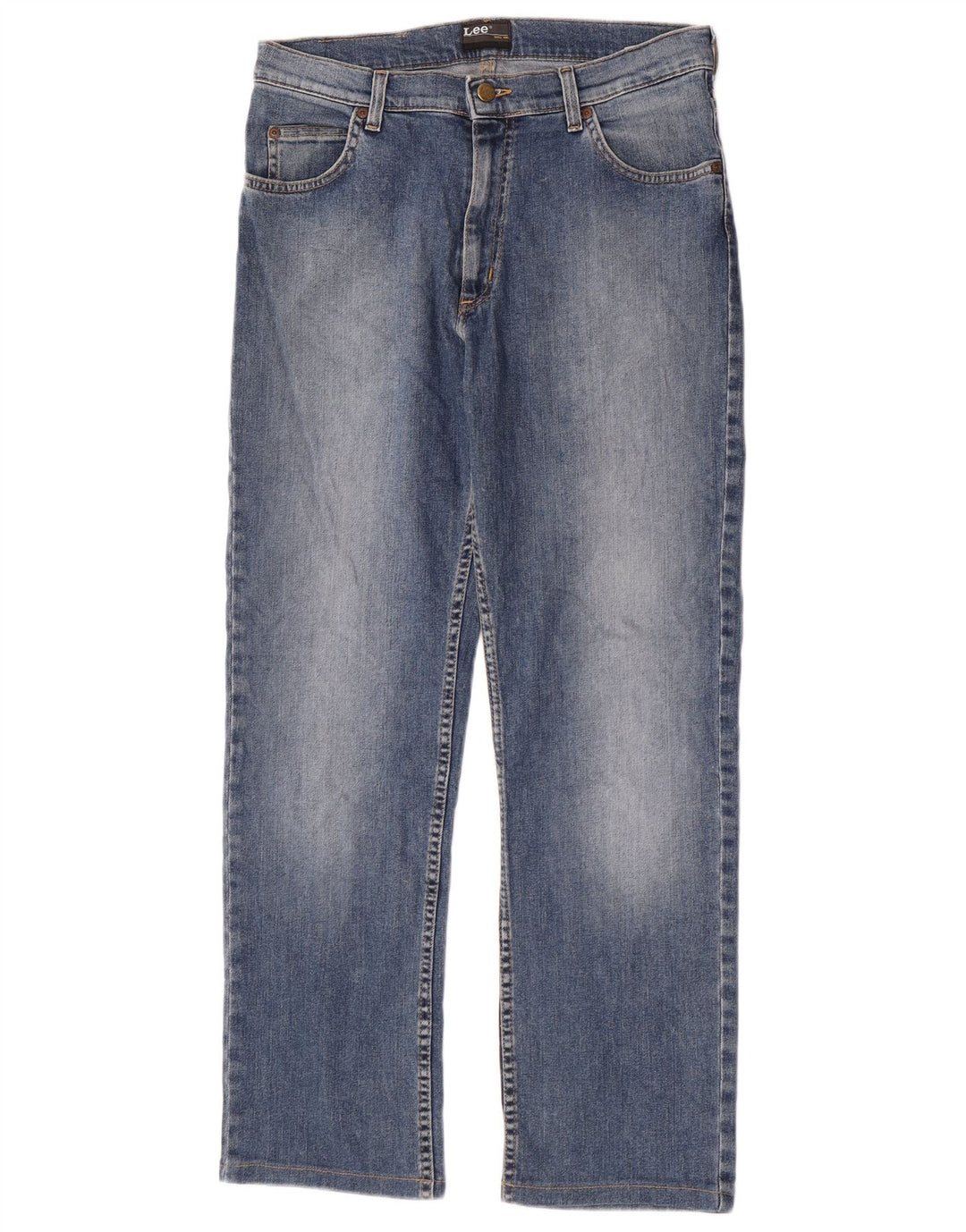 Lee Herren Brooklyn Straight Jeans W33 L30 Blaue Baumwolle
