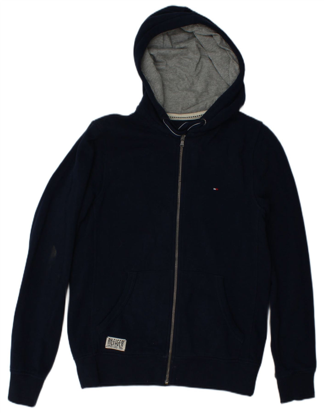 TOMMY HILFIGER Herren-Kapuzenpullover mit Reißverschluss, klein, marineblau, Baumwolle