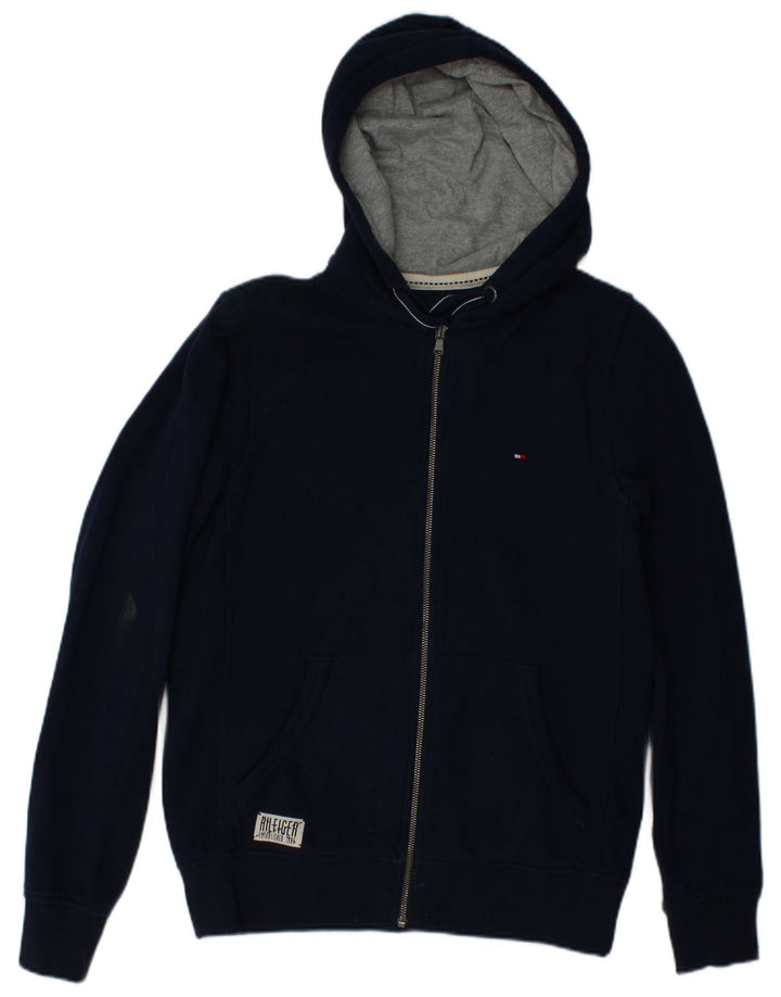 TOMMY HILFIGER Herren-Kapuzenpullover mit Reißverschluss, klein, marineblau, Baumwolle