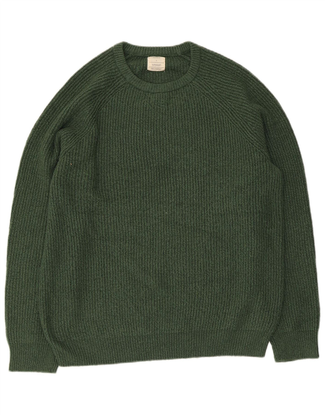 Marks & Spencer Herren-Pullover mit Rundhalsausschnitt, Größe L, Grün, Polyamid