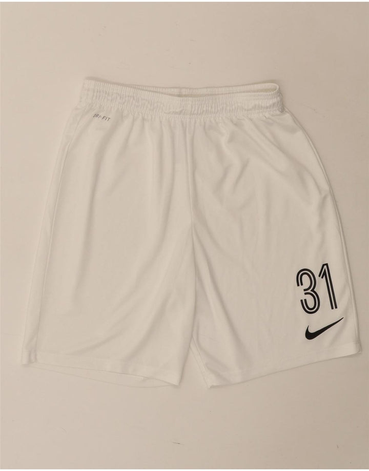 Nike Herren Dri Fit Graphic Sportshorts, Größe L, Weiß, Polyester
