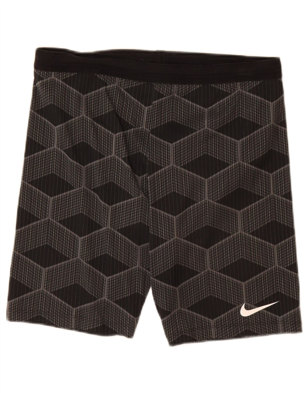 Nike Herren-Sportshorts, groß, grau, geometrisch