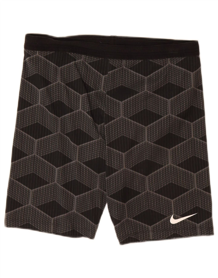 Nike Herren-Sportshorts, groß, grau, geometrisch
