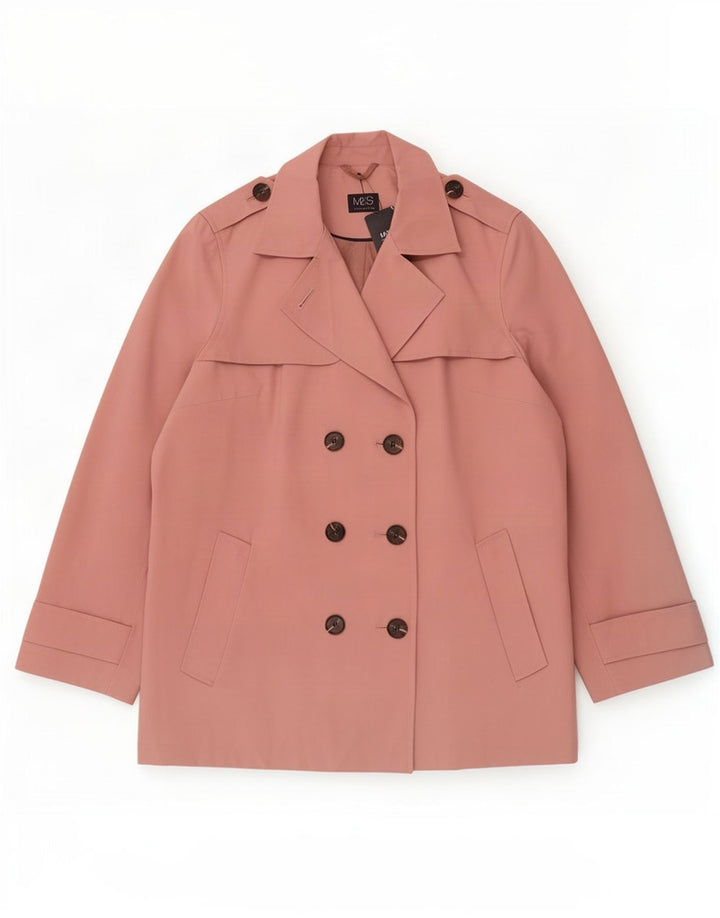Marks & Spencer Damen Trenchcoat UK 18 XL Rosa Polyester