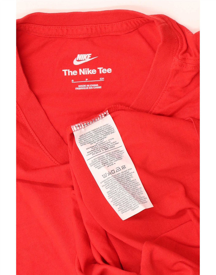 Nike Herren T-Shirt Top Small Rot Baumwolle