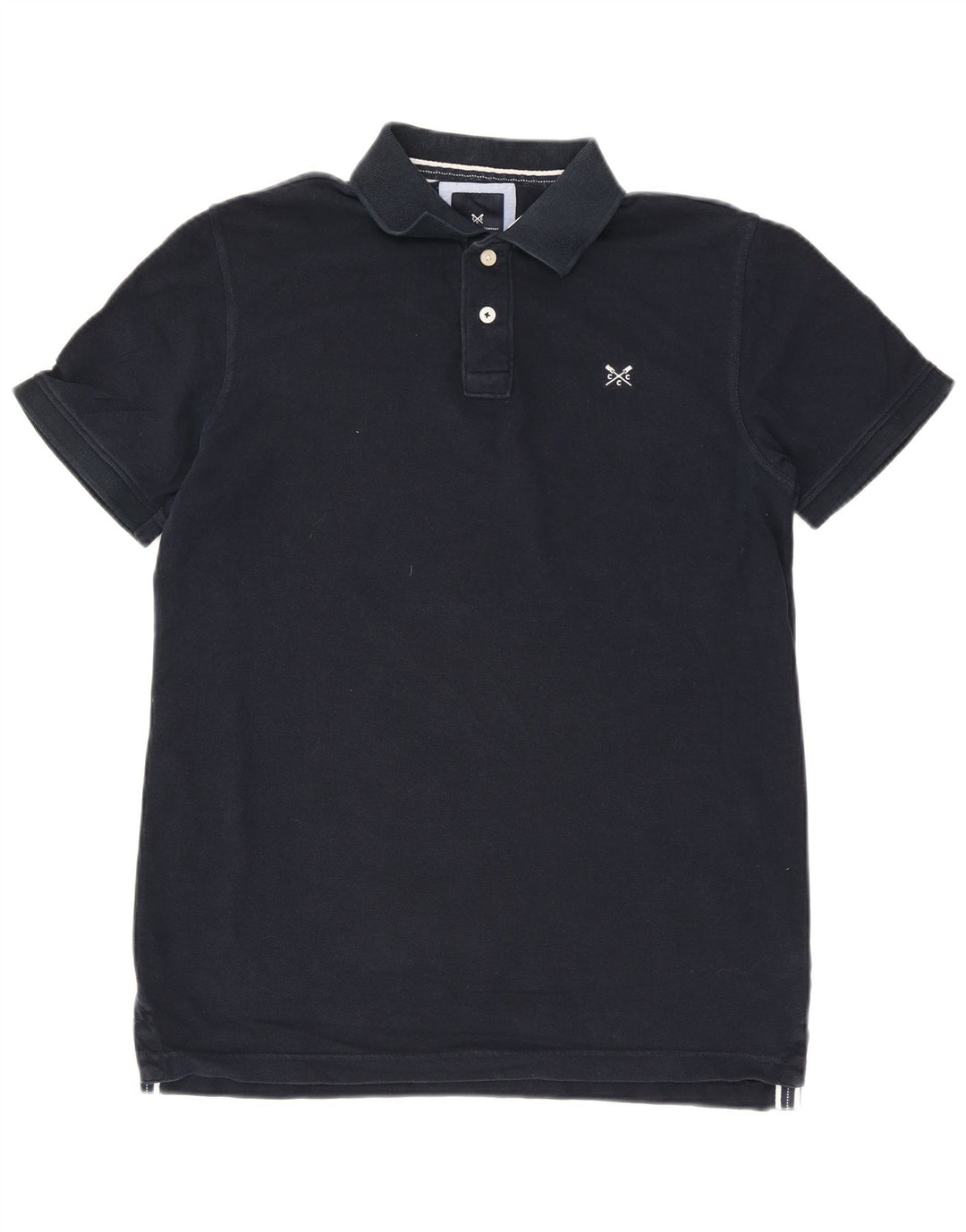 Crew Clothing Herren-Poloshirt aus mittelblauer Baumwolle