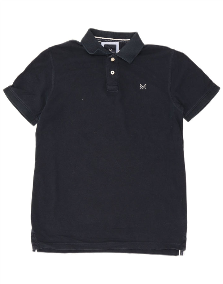 Crew Clothing Herren-Poloshirt aus mittelblauer Baumwolle