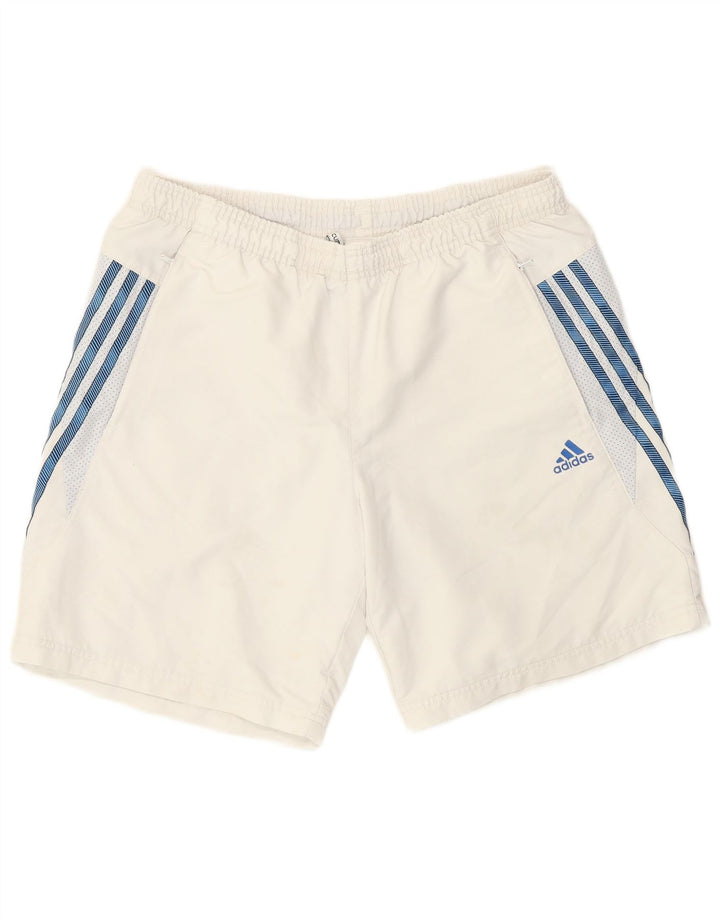 Adidas Herren Climalite Sport Shorts Großes weißes Polyester