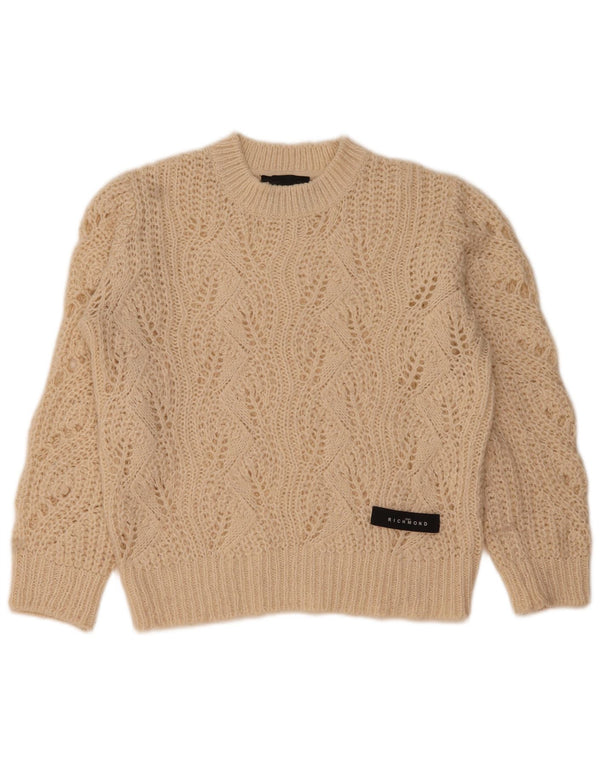 Richmond Damen-Pullover mit Rundhalsausschnitt, UK 16, Größe L, Beige