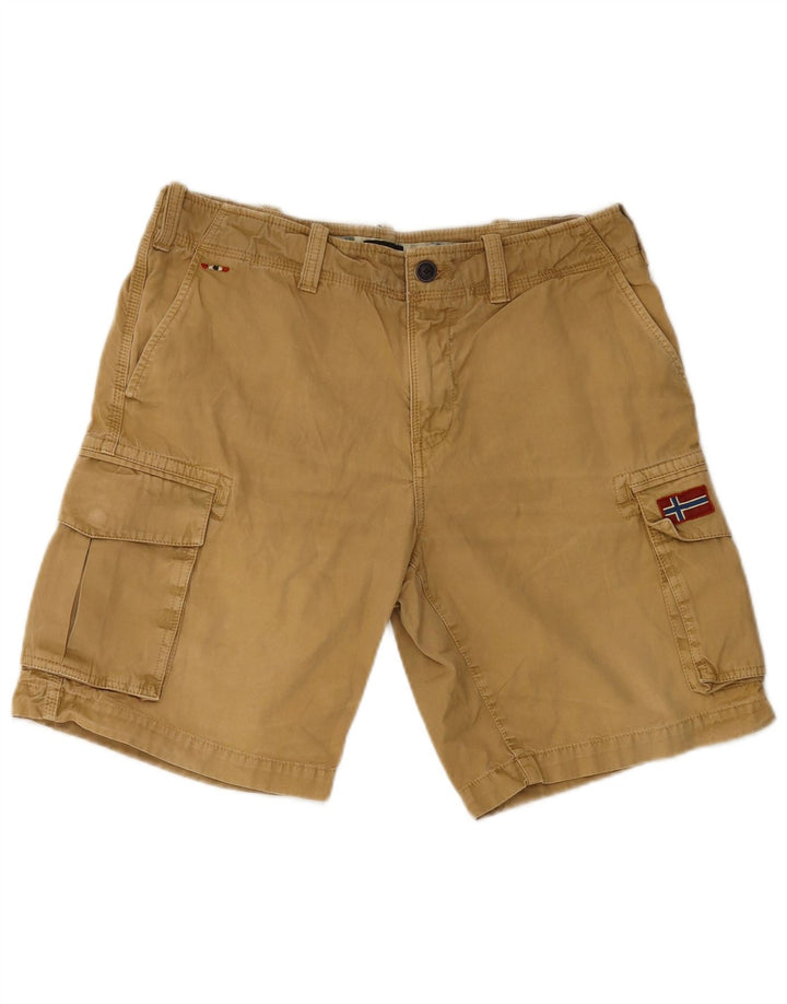 Napapijri Herren Cargoshorts W33 Mittelbeige Baumwolle