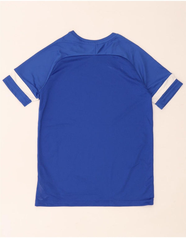 Nike Dri Fit T-Shirt für Jungen, 13–14 Jahre, XL, blaues Farbblock-Polyester