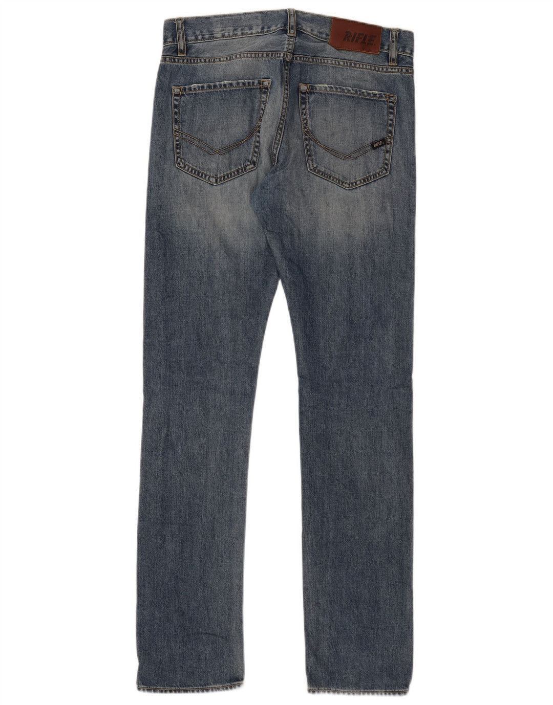 Rifle Herren Straight Jeans W30 L33 Blaue Baumwolle