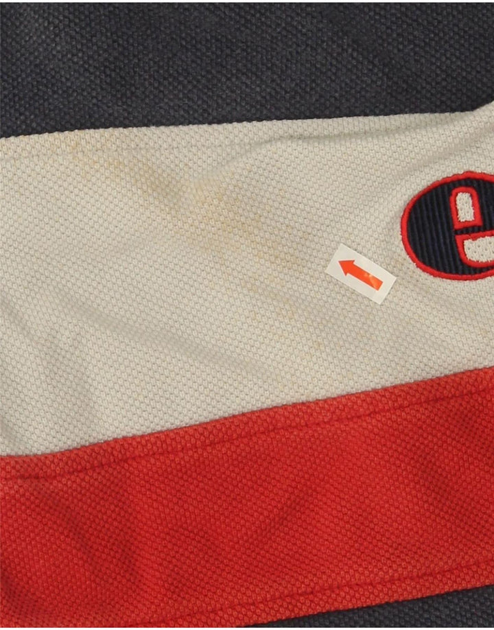 Ellesse Herren Italia Grafik-Sweatshirt-Pullover, mittleres Marineblau, Farbblock