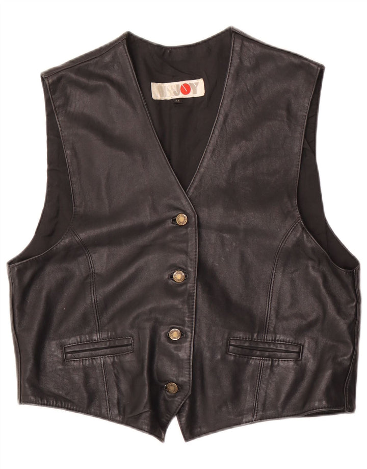 Joy Damen Lederweste IT 44 Medium Schwarz