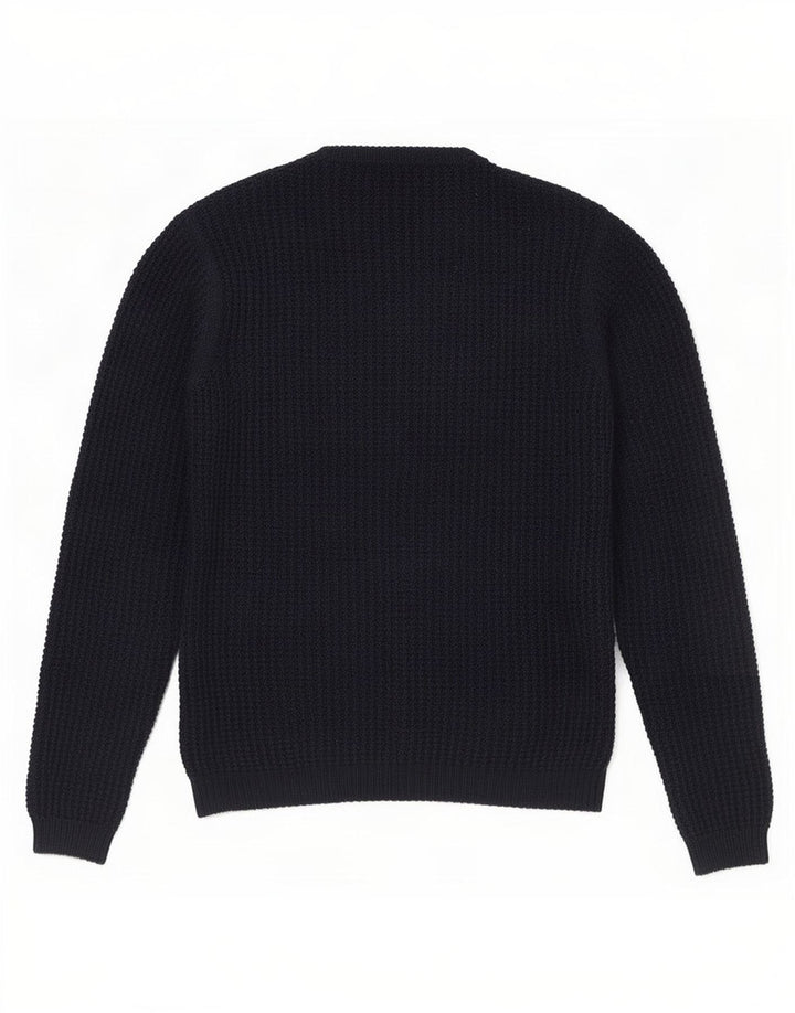 Zara Herren-Pullover mit Rundhalsausschnitt, Größe L, Marineblau