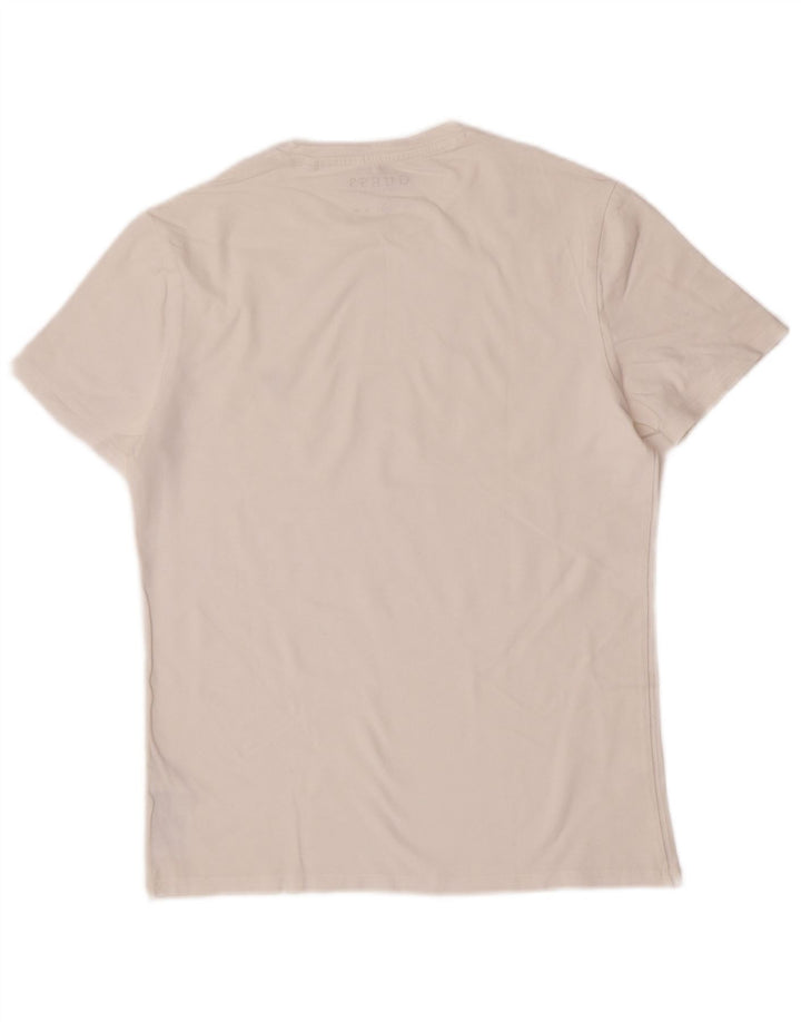 Guess Super Slim Fit T-Shirt-Oberteil für Herren aus mittelweißer Baumwolle