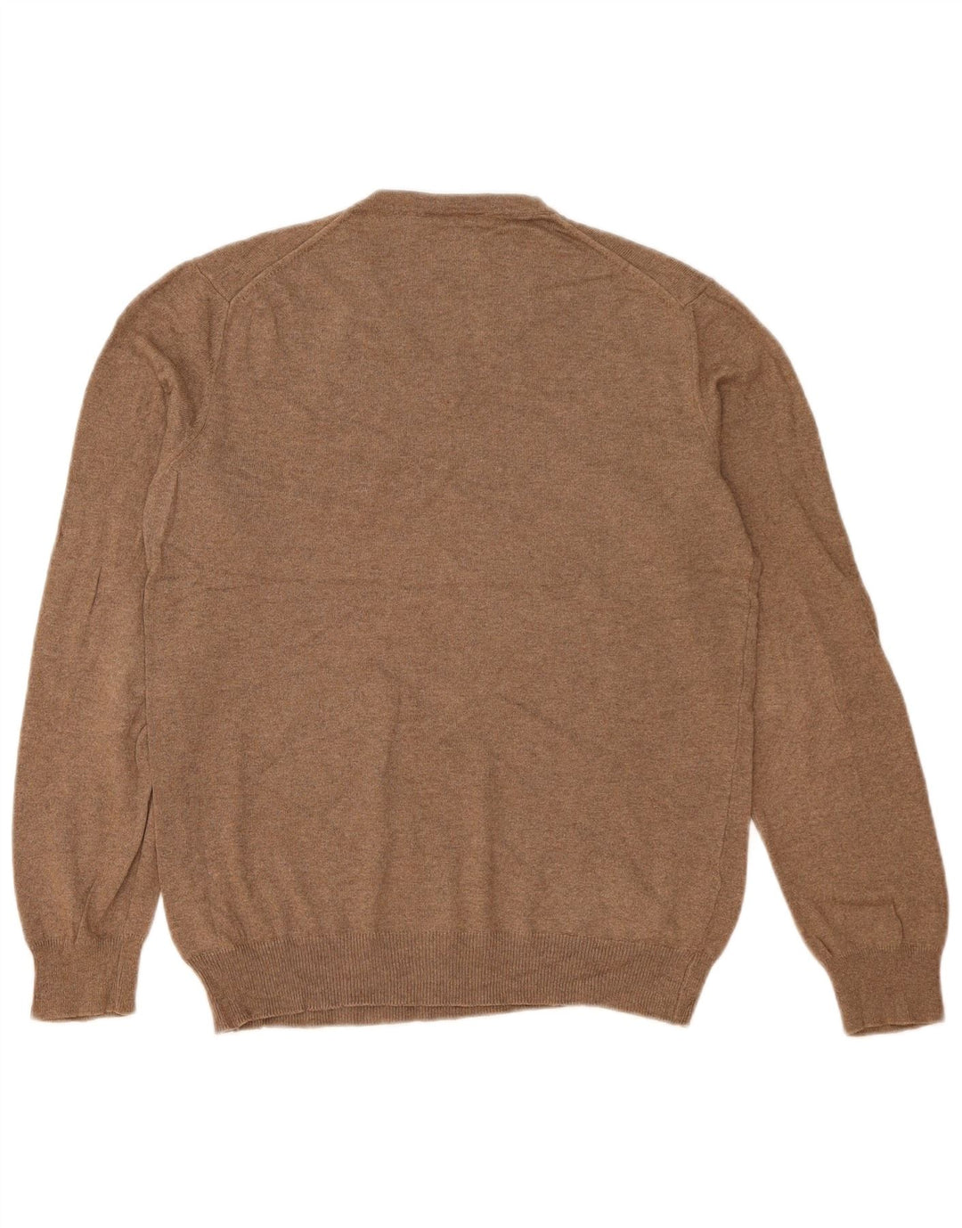 John Lewis Herren-Pullover mit V-Ausschnitt, Größe S, beige Baumwolle