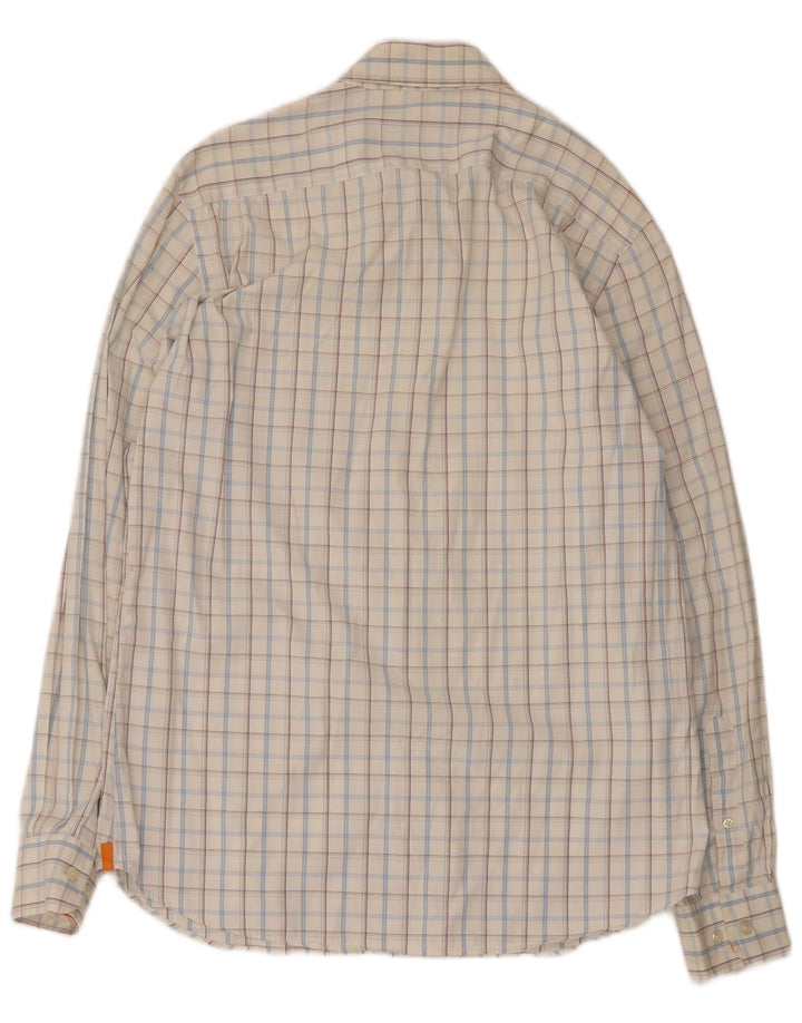 Massimo Dutti Herrenhemd, groß, weiß kariert