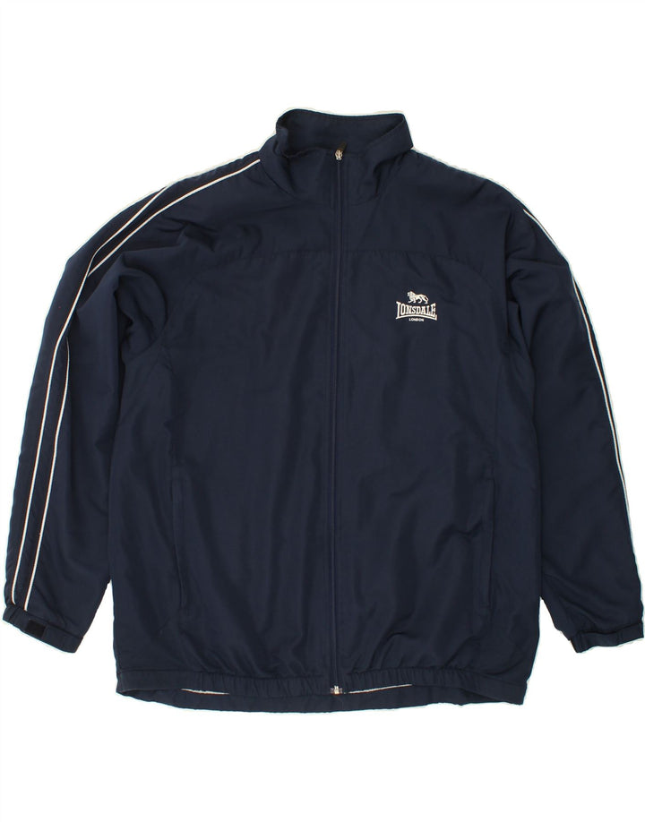 LONSDALE Herren-Trainingsanzug, Oberteil, Jacke, groß, marineblau, Polyester