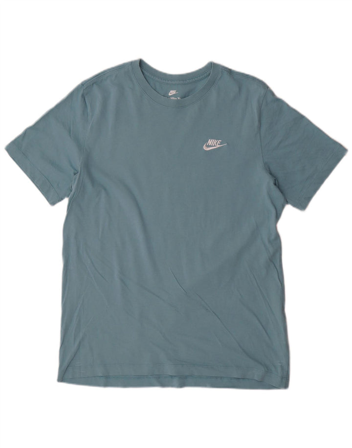 Nike Herren-T-Shirt aus mittelblauer Baumwolle