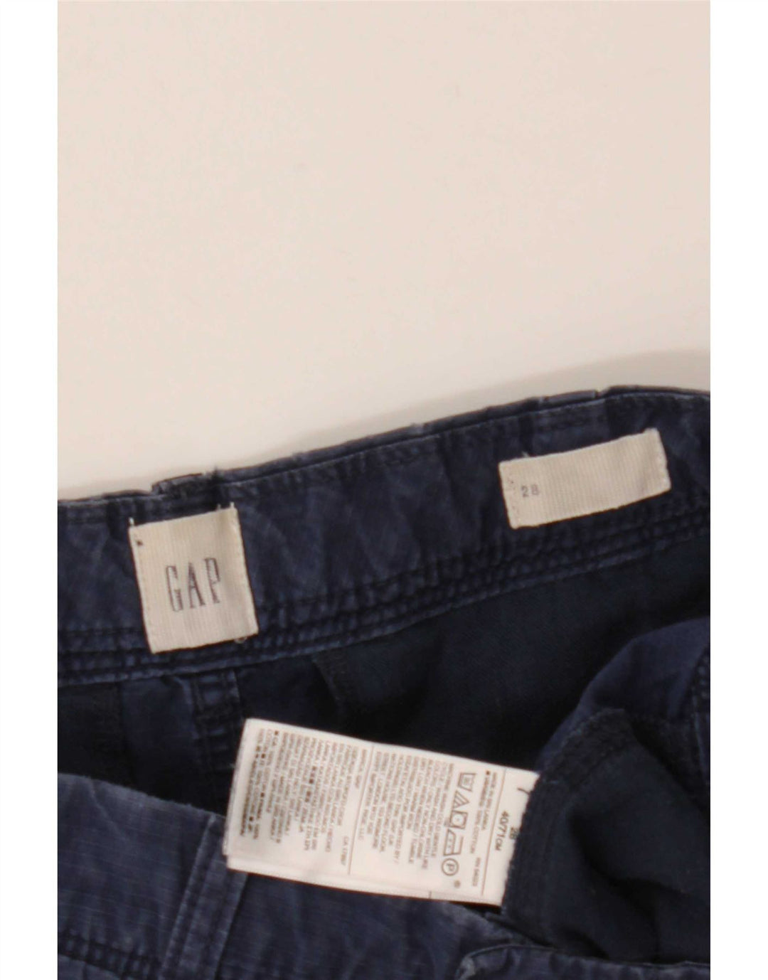Gap Herren-Cargo-Shorts W28, mittelgroß, marineblau, gestreift, Baumwolle