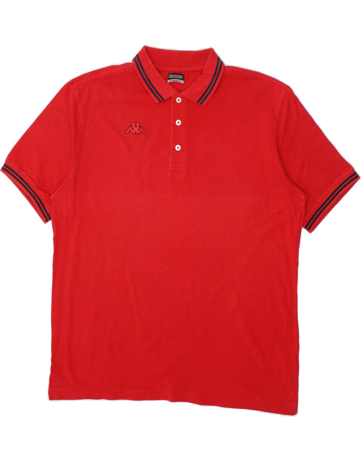 KAPPA Mens Polo Shirt XL Red Cotton Vintage Kappa and Second-Hand Kappa from Messina Hembry 