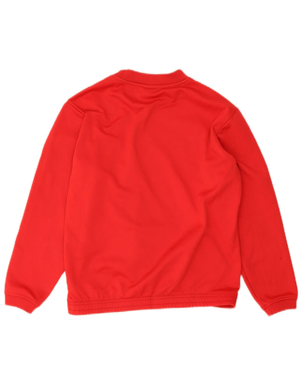 Asics Jungen-Sweatshirt mit Grafik, 11–12 Jahre, rotes Polyester