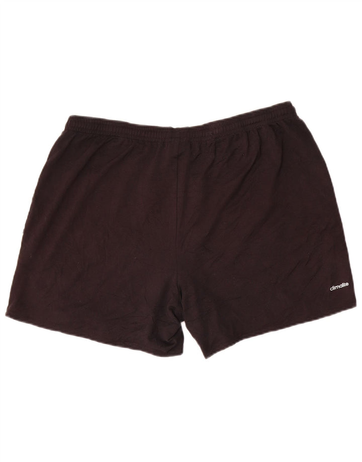 Adidas Herren Climalite Sportshorts, groß, schwarzes Farbblock-Polyester