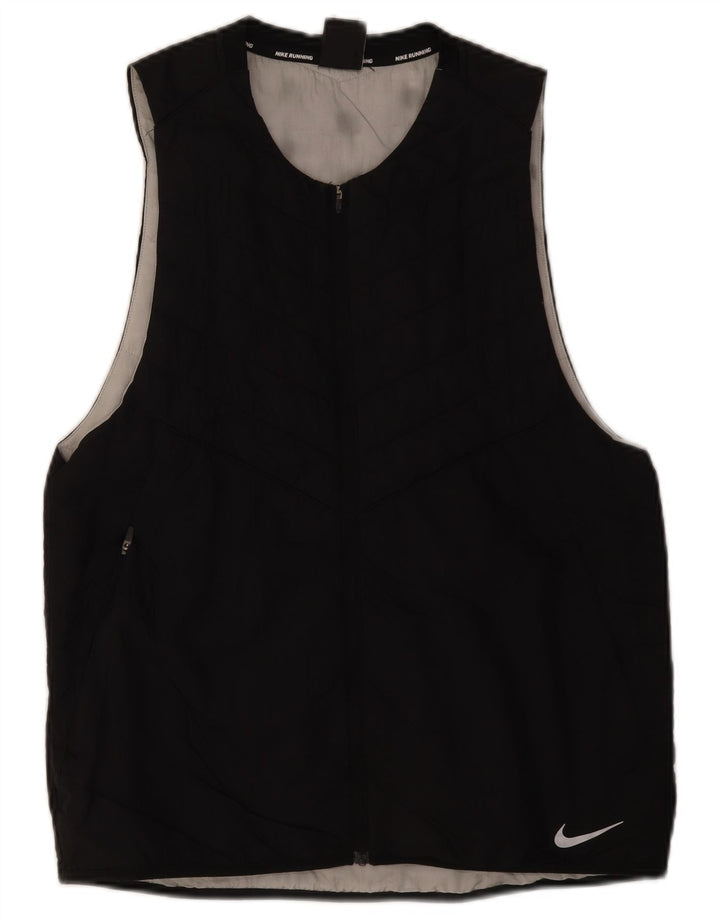 Nike Herren-Laufweste UK 38 Mittelschwarzes Nylon