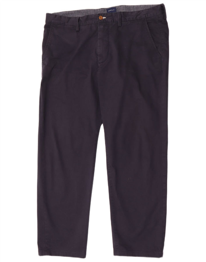 Gant Herren Regular Chinohose W38 L30 Marineblaue Baumwolle