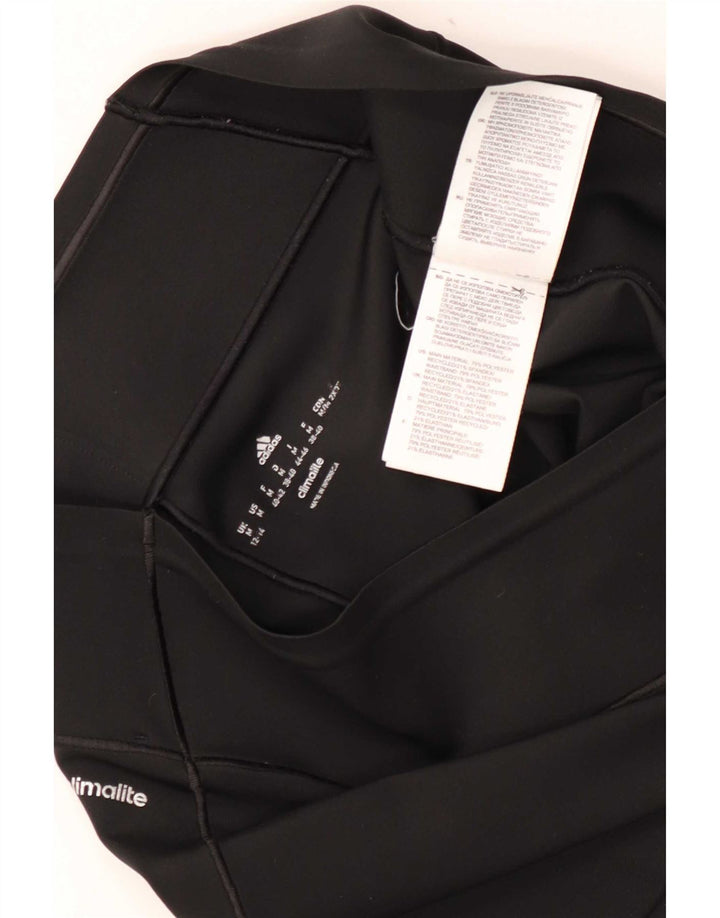 Adidas Damen Climalite Leggings UK 12/14 Medium Schwarz Polyester
