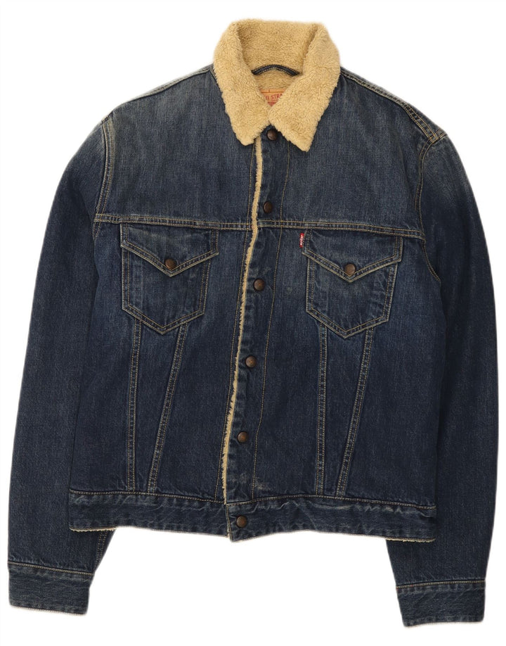 Levi's Herren Sherpa Jeansjacke UK 38 Mittelblaue Baumwolle