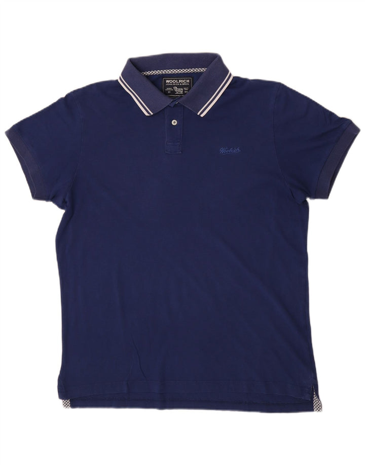 Woolrich Herren-Poloshirt, große marineblaue Baumwolle