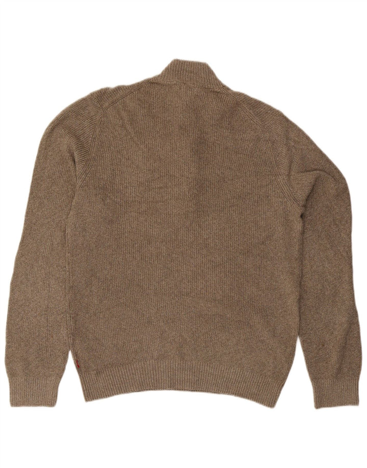 Izod Herren-Pullover mit Reißverschluss am Hals, groß, grüne Baumwolle
