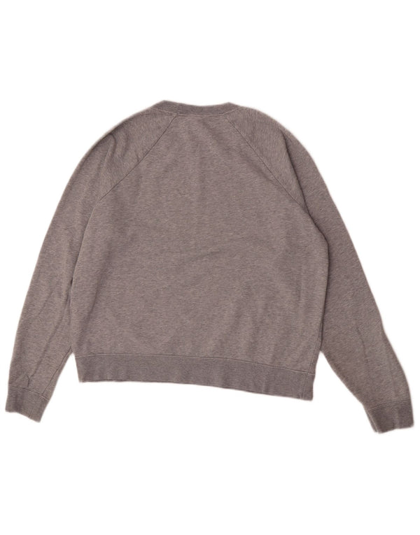 Nike Damen Sweatshirt Pullover UK 14 Mittelgraue Baumwolle