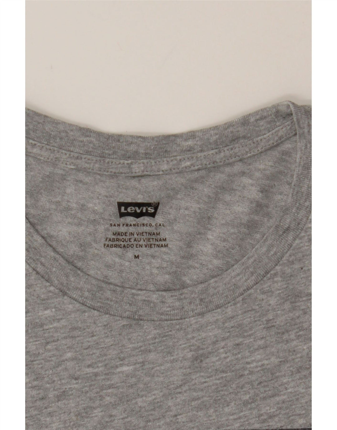 LEVI'S Mens Graphic T-Shirt Top Medium Grey Cotton Vintage Levi's and Second-Hand Levi's from Messina Hembry 