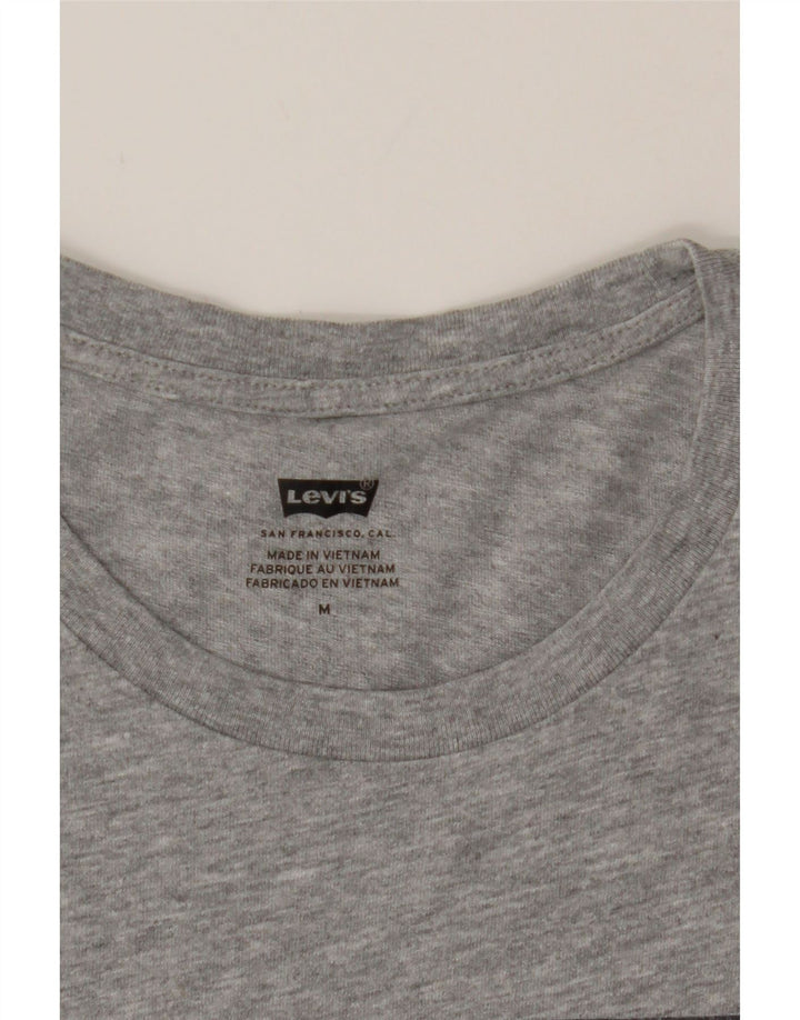 LEVI'S Mens Graphic T-Shirt Top Medium Grey Cotton Vintage Levi's and Second-Hand Levi's from Messina Hembry 