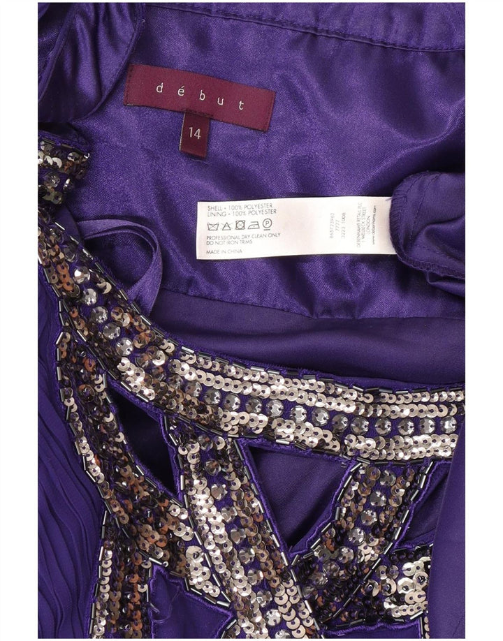 Debut Ärmelloses Maxikleid für Damen, UK 14, Mittelviolett, Polyester