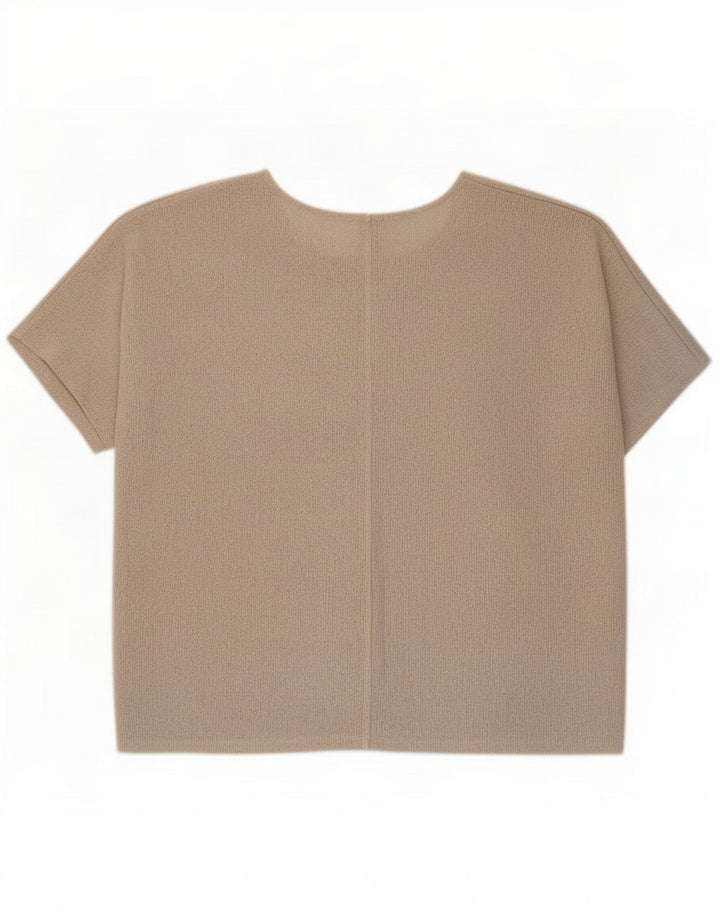 Zara Damen-Oversize-Blusenoberteil, UK-Größe 44, Mittelgraue Viskose