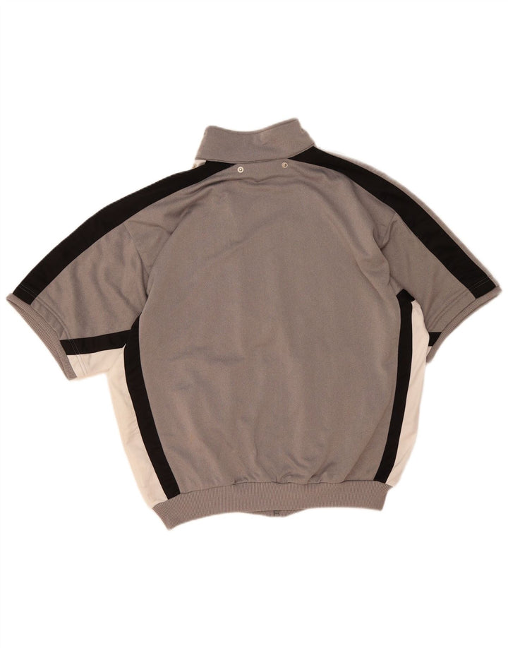 Adidas Herren-Trainingsanzugoberteil mit Grafik, UK 40/42, Mittelgrau, Farbblock