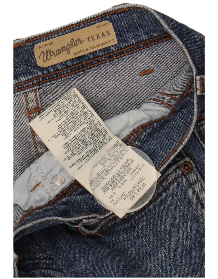 Wrangler Herren Texas Straight Jeans W32 L30 Blaue Baumwolle