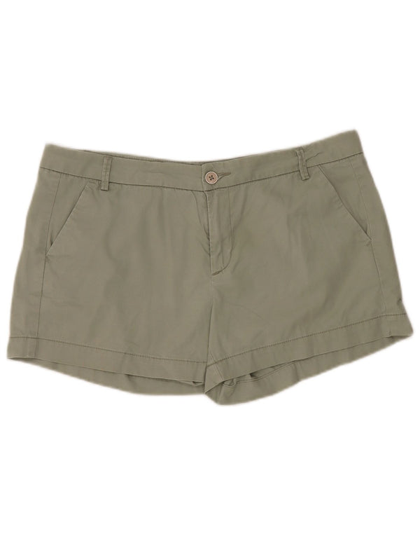 Benetton Damen-Chinoshorts mit niedriger Taille, UK 14, Größe L W36, Khaki, Baumwolle