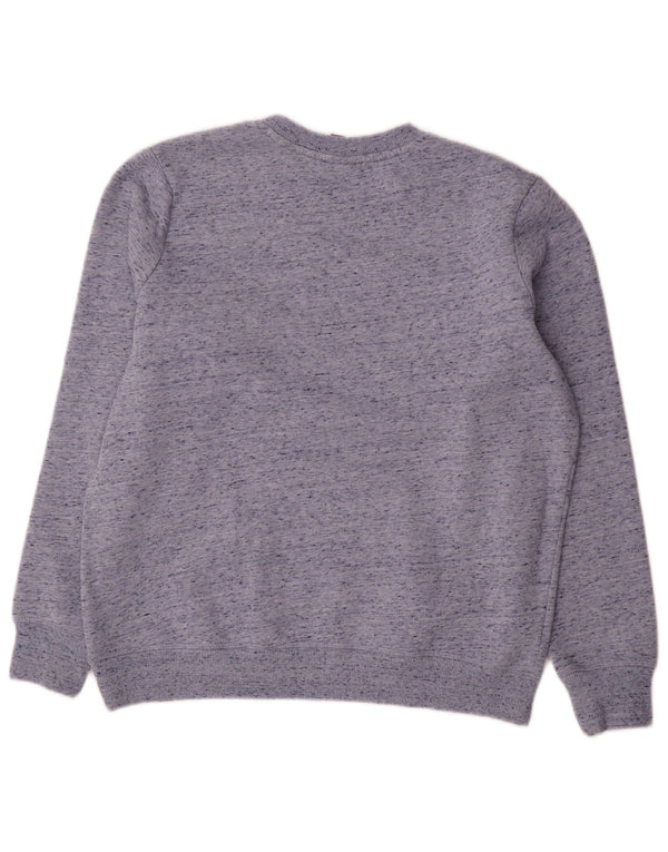 Superdry übergroßer Damen-Sweatshirt-Pullover, UK 12, mittelblau meliert