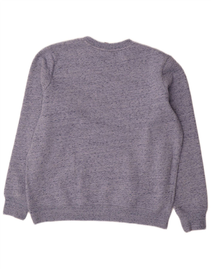 Superdry übergroßer Damen-Sweatshirt-Pullover, UK 12, mittelblau meliert