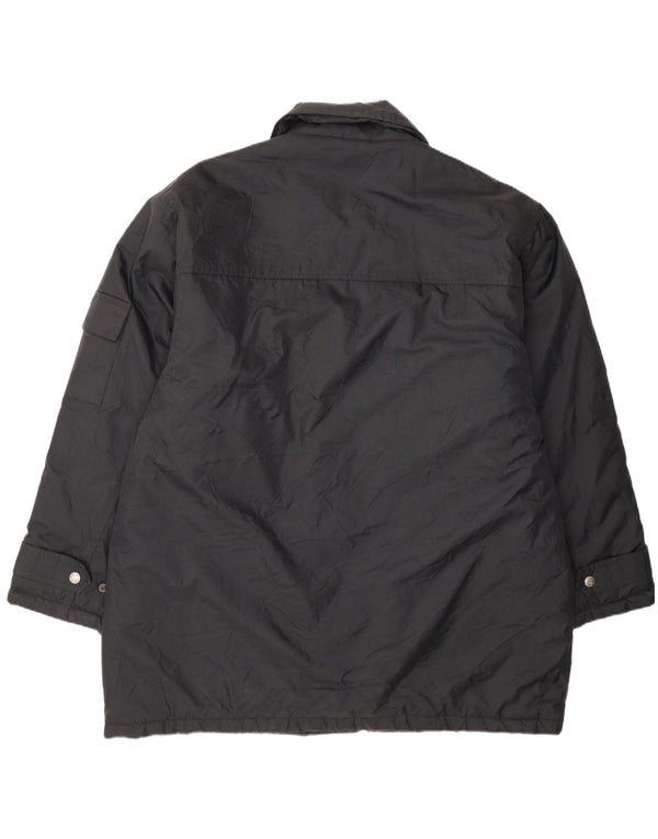 Valentino Herren-Windbreaker-Mantel IT 54 2XL Schwarz Polyamid