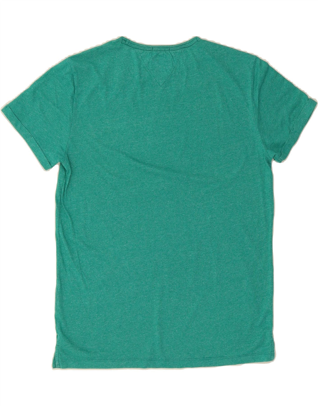 TOMMY HILFIGER Mens Regular Fit T-Shirt Top Medium Green Cotton Vintage Tommy Hilfiger and Second-Hand Tommy Hilfiger from Messina Hembry 