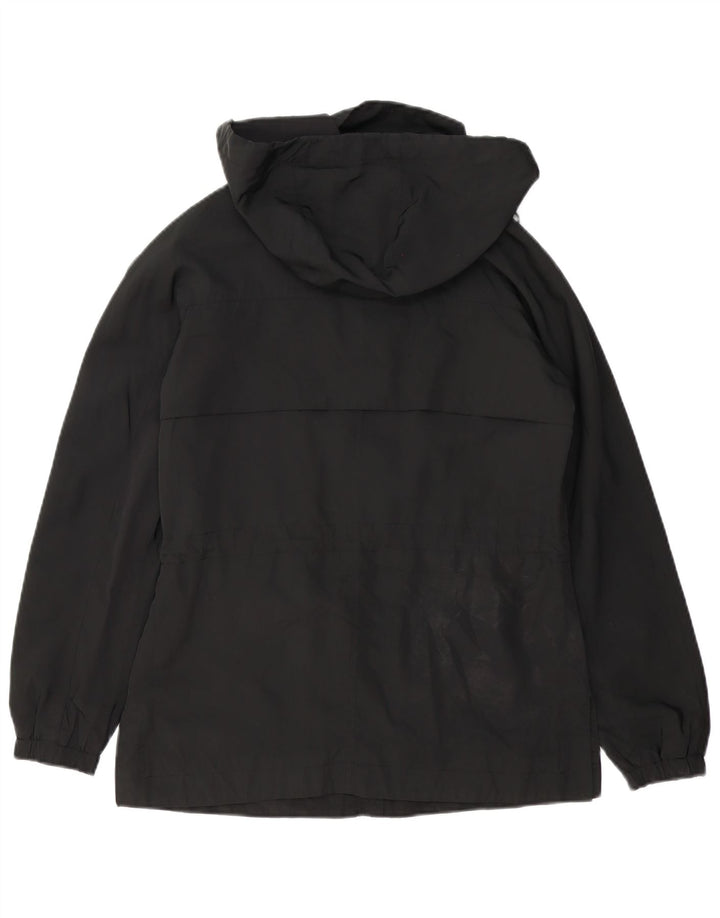 Zara Damen-Windbreaker-Jacke mit Kapuze, übergroß, Gr. 6, XS, Schwarz, Polyester
