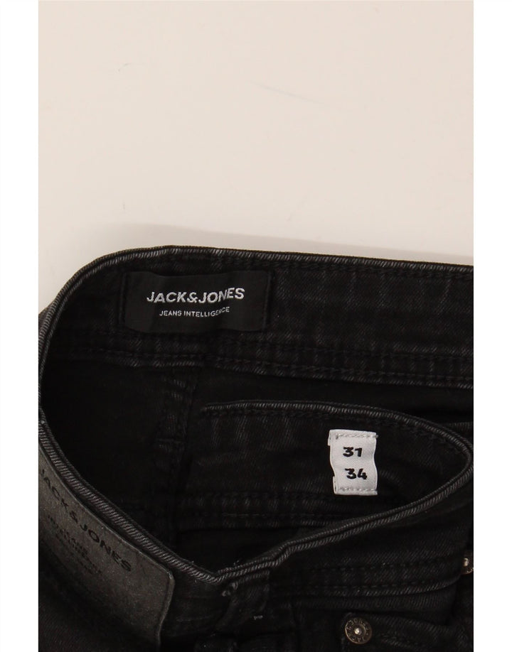 JACK & JONES Herren Skinny Jeans W31 L34 Schwarz