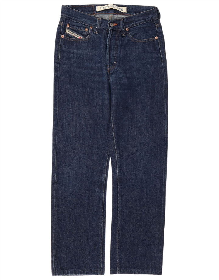 Diesel Herren Straight Jeans W28 L28 Marineblaue Baumwolle
